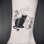 small cat tattoo 03.12.2019 №020 -cat tattoo- tattoovalue.net