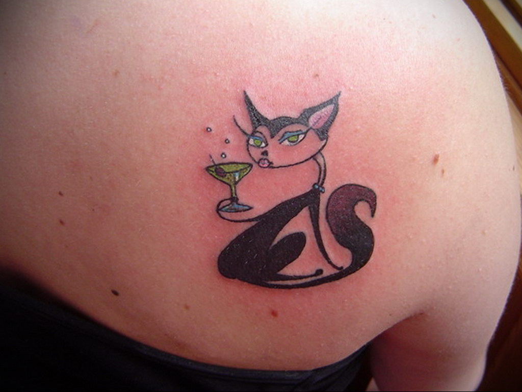 small cat tattoo 03.12.2019 №022 -cat tattoo- tattoovalue.net
