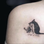small cat tattoo 03.12.2019 №031 -cat tattoo- tattoovalue.net