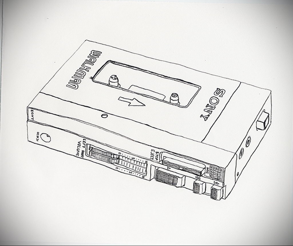 Кассета рисунок карандашом