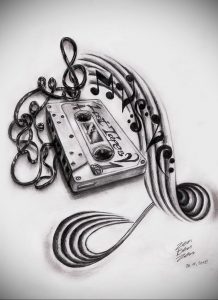 tattoo cassette sketch 29.12.2019 №005 -tattoo cassette- tattoovalue.net