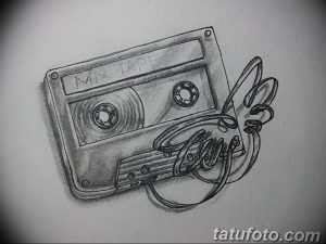 tattoo cassette sketch 29.12.2019 №015 -tattoo cassette- tattoovalue.net