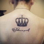 tattoo crown with the inscription 08.12.2019 №003 -tattoo crown- tattoovalue.net