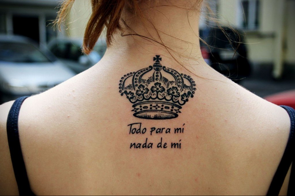 tattoo crown with the inscription 08.12.2019 №006 -tattoo crown- tattoovalue.net