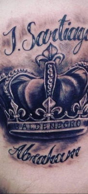 tattoo crown with the inscription 08.12.2019 №014 -tattoo crown- tattoovalue.net