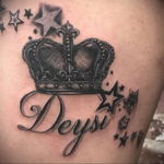 tattoo crown with the inscription 08.12.2019 №015 -tattoo crown- tattoovalue.net