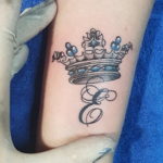 tattoo letter a with crown 08.12.2019 №024 -tattoo crown- tattoovalue.net