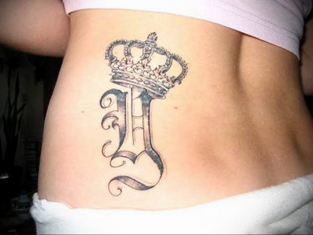 tattoo letter a with crown  №029 -tattoo crown -  