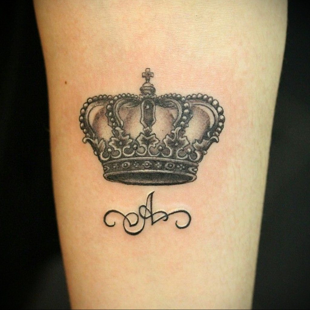 tattoo letter a with crown 08.12.2019 №002 -tattoo crown- tattoovalue.net