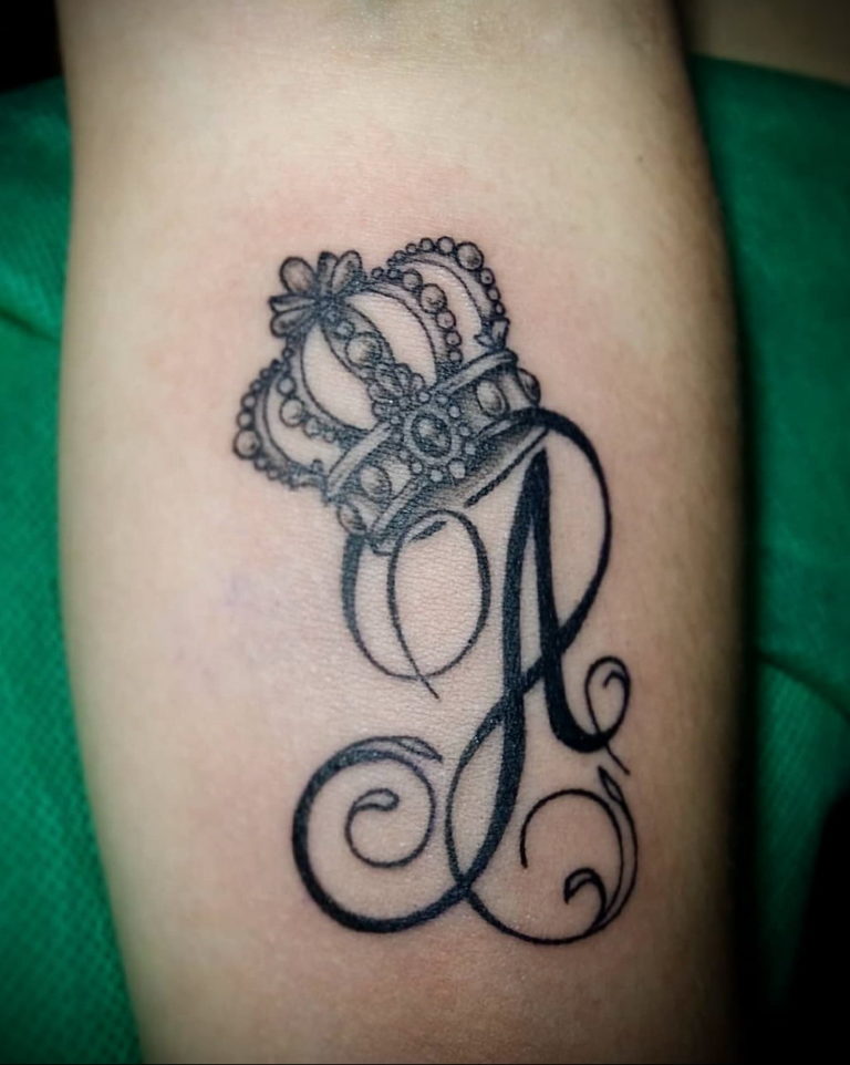 tattoo letter a with crown 08.12.2019 №006 -tattoo crown- tattoovalue