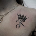 tattoo letter a with crown 08.12.2019 №009 -tattoo crown- tattoovalue.net