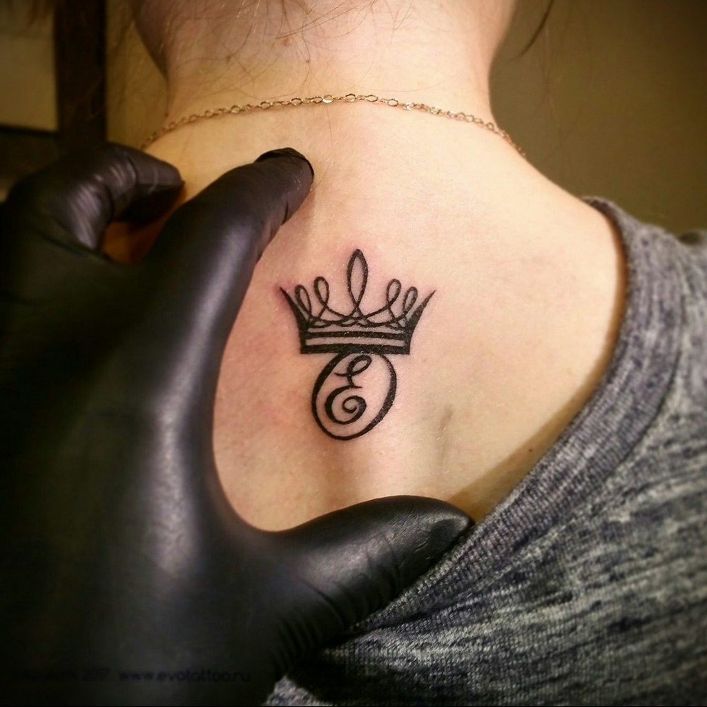 tattoo letter a with crown 08.12.2019 №011 -tattoo crown- tattoovalue.net