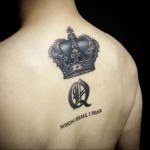 tattoo letter a with crown 08.12.2019 №034 -tattoo crown- tattoovalue.net