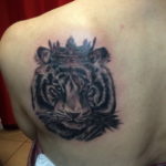 tiger tattoo with crown 08.12.2019 №008 -tattoo crown- tattoovalue.net