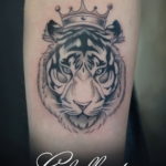 tiger tattoo with crown 08.12.2019 №002 -tattoo crown- tattoovalue.net