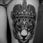 tiger tattoo with crown 08.12.2019 №007 -tattoo crown- tattoovalue.net