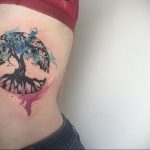 tree tattoo in a circle 07.01.2020 №024 -circle tattoo- tattoovalue.net