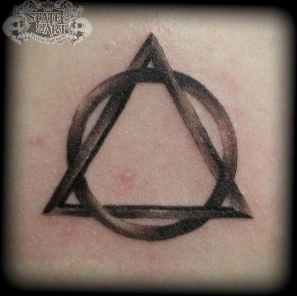 triangle tattoo with circle 07.01.2020 №001 -circle tattoo- tattoovalue.net