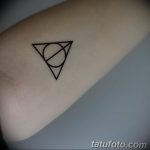 triangle tattoo with circle 07.01.2020 №041 -circle tattoo- tattoovalue.net