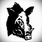 wild boar face tattoo 01.02.2020 №004 -boar tattoo- tattoovalue.net