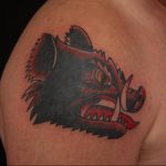 wild boar face tattoo 01.02.2020 №015 -boar tattoo- tattoovalue.net