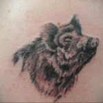 wild boar face tattoo 01.02.2020 №020 -boar tattoo- tattoovalue.net