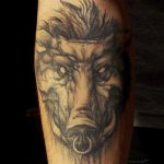 wild boar face tattoo 01.02.2020 №063 -boar tattoo- tattoovalue.net