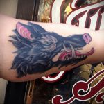 wild boar face tattoo 01.02.2020 №065 -boar tattoo- tattoovalue.net