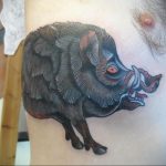 wild boar face tattoo 01.02.2020 №067 -boar tattoo- tattoovalue.net