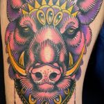 wild boar tattoo 01.02.2020 №057 -boar tattoo- tattoovalue.net