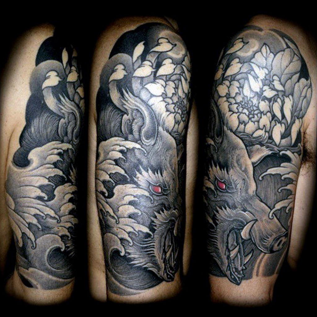 Boar tattoo meaning drawing options features photo examples sketches  facts