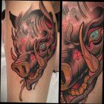 wild boar tattoo 01.02.2020 №011 -boar tattoo- tattoovalue.net