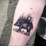 wild boar tattoo 01.02.2020 №033 -boar tattoo- tattoovalue.net