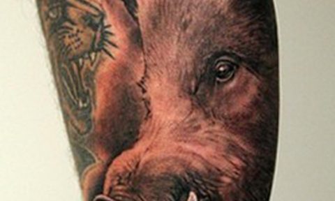 wild boar tattoo 01.02.2020 №122 -boar tattoo- tattoovalue.net