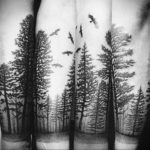 tattoo fir tree on hand 25.11.2019 №041 -tattoo spruce- tattoovalue.net