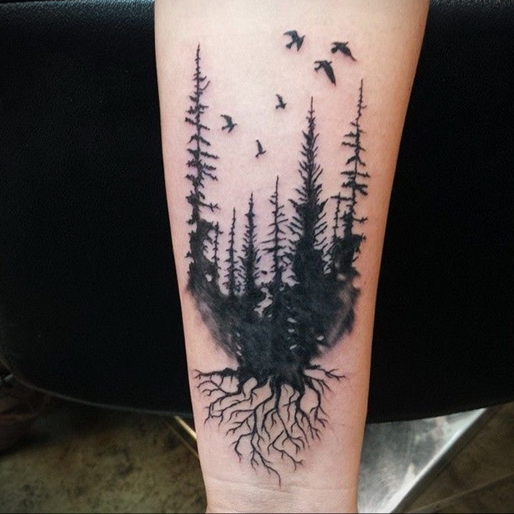 tattoo fir tree on hand 25112019 1024 tattoo spruce tattoovaluenet   tattoovaluenet