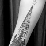 tattoo fir tree on hand 25.11.2019 №1040 -tattoo spruce- tattoovalue.net