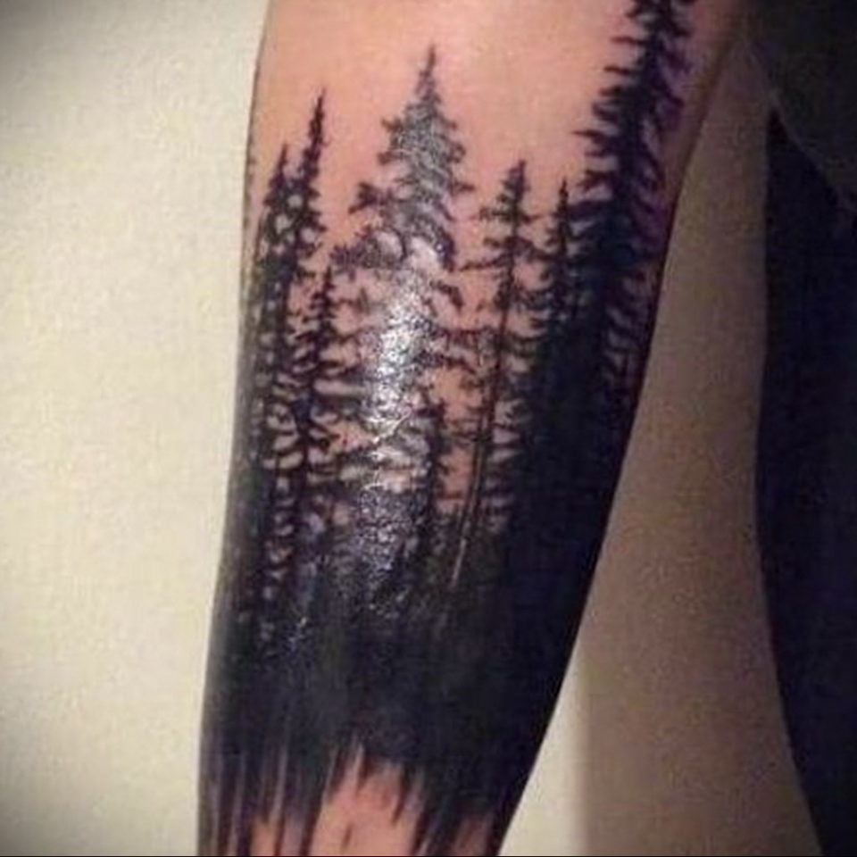 tattoo fir tree on hand 25.11.2019 №1059 -tattoo spruce- tattoovalue ...