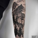tattoo fir tree on hand 25.11.2019 №1077 -tattoo spruce- tattoovalue.net