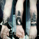tattoo fir tree on hand 25.11.2019 №001 -tattoo spruce- tattoovalue.net