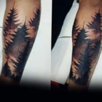 tattoo fir tree on hand 25.11.2019 №011 -tattoo spruce- tattoovalue.net
