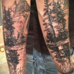 tattoo fir tree on hand 25.11.2019 №012 -tattoo spruce- tattoovalue.net