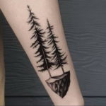 tattoo fir tree on hand 25.11.2019 №020 -tattoo spruce- tattoovalue.net