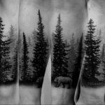 tattoo fir tree on hand 25.11.2019 №037 -tattoo spruce- tattoovalue.net