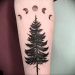 tattoo fir tree on hand 25.11.2019 №1008 -tattoo spruce- tattoovalue.net