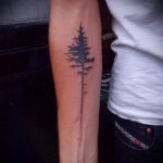 tattoo fir tree on hand 25.11.2019 №1013 -tattoo spruce- tattoovalue.net