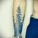 tattoo fir tree on hand 25.11.2019 №1015 -tattoo spruce- tattoovalue.net