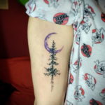 tattoo fir tree on hand 25.11.2019 №1021 -tattoo spruce- tattoovalue.net