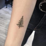 tattoo fir tree on hand 25.11.2019 №1034 -tattoo spruce- tattoovalue.net