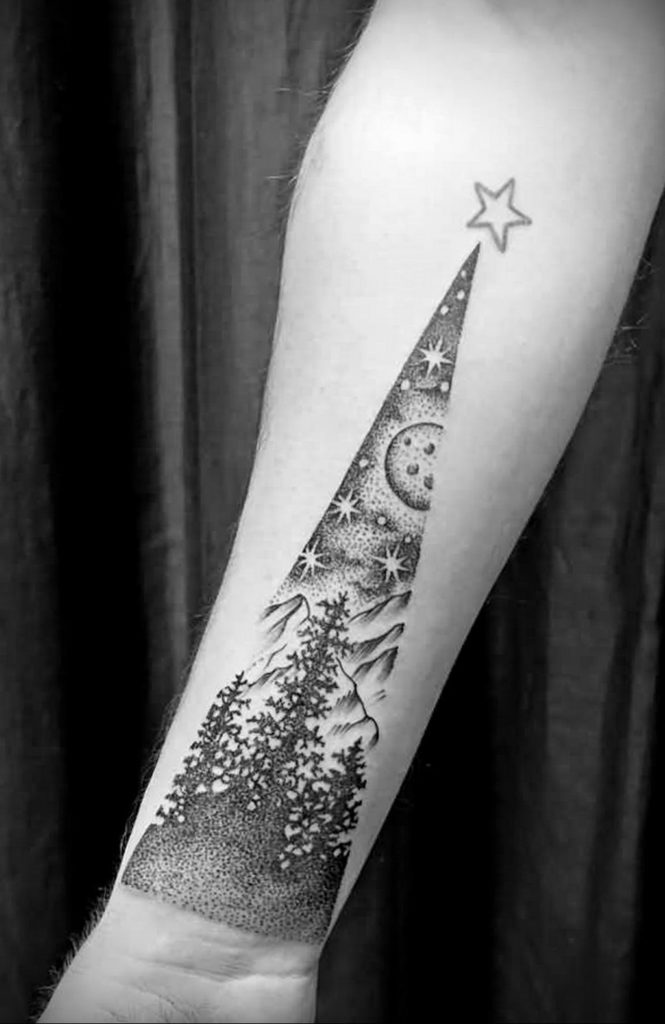 tattoo fir tree on hand 25.11.2019 №1040 -tattoo spruce- tattoovalue.net